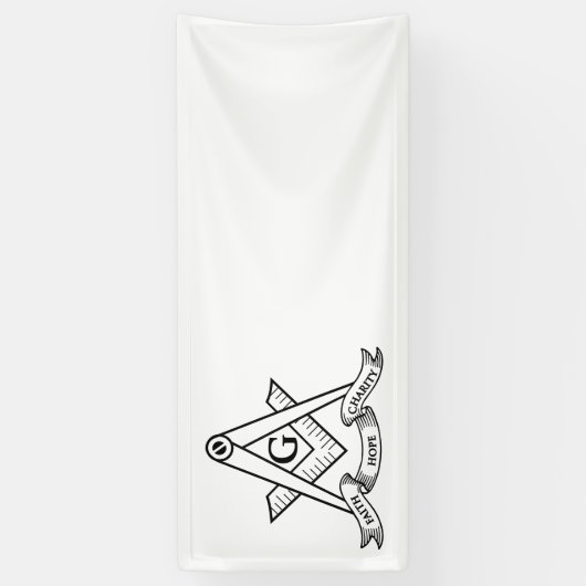 Freemasonsymbool Spandoek (Verticaal)