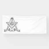 Freemasonsymbool Spandoek (Horizontaal)