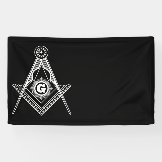 Freemasonsymbool Spandoek (Horizontaal)