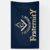 Freemasonsymbool Spandoek (Verticaal)