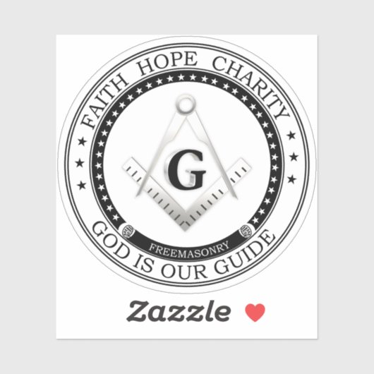 Freemasonsymbool Sticker (Vel)