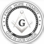 Freemasonsymbool Sticker (Voorkant)