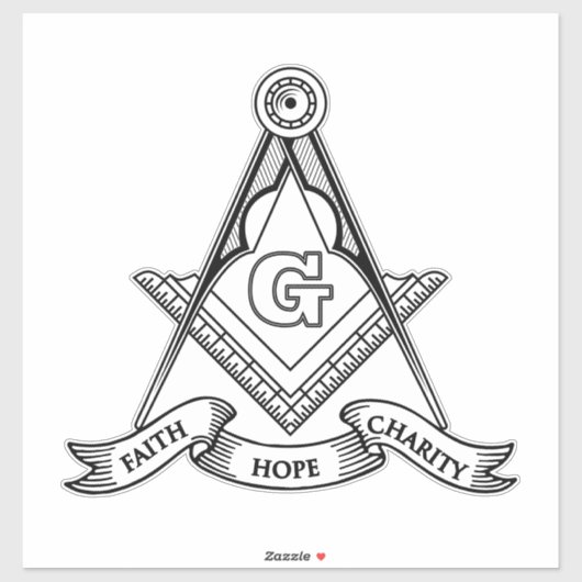Freemasonsymbool Sticker (Vel)