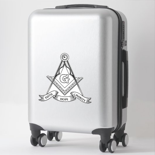 Freemasonsymbool Sticker (Koffer)