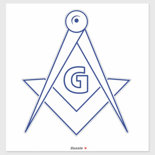 Freemasonsymbool Sticker (Vel)