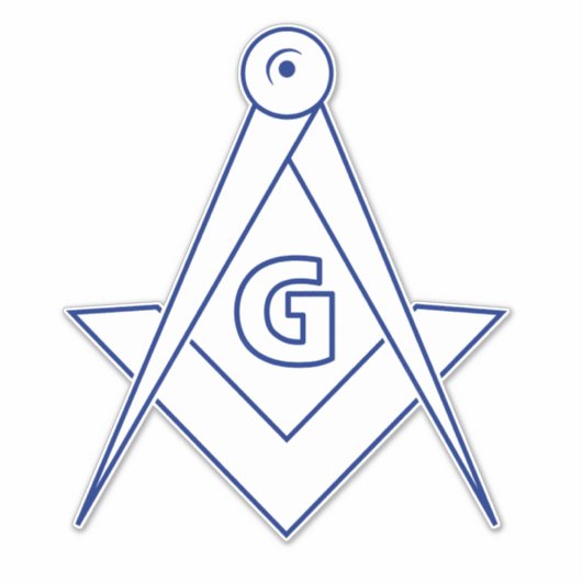 Freemasonsymbool Sticker (Voorkant)
