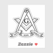 Freemasonsymbool Sticker (Vel)