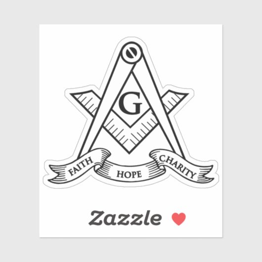 Freemasonsymbool Sticker (Vel)