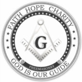 Freemasonsymbool Sticker (Voorkant)