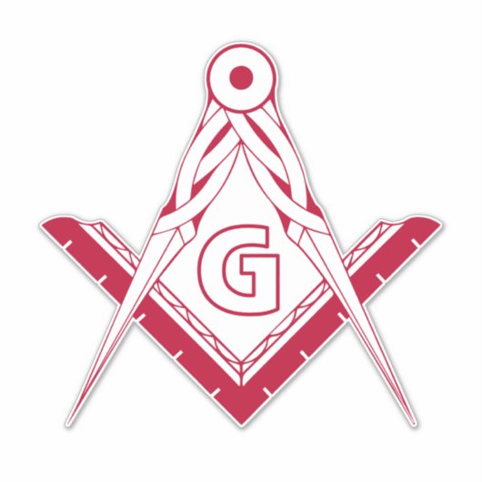 Freemasonsymbool Sticker (Voorkant)