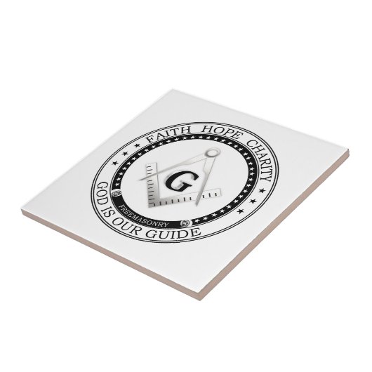Freemasonsymbool Tegeltje (Zijkant)