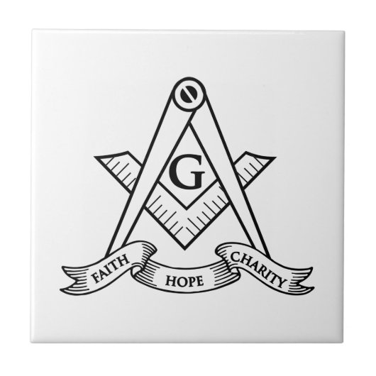 Freemasonsymbool Tegeltje (Voorkant)
