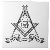 Freemasonsymbool Tegeltje (Voorkant)