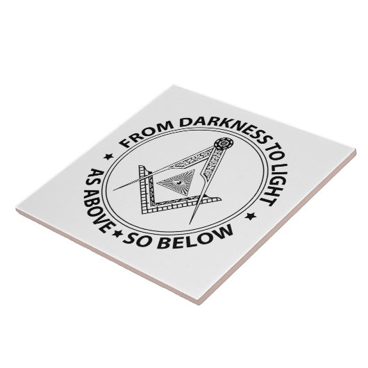 Freemasonsymbool Tegeltje (Zijkant)
