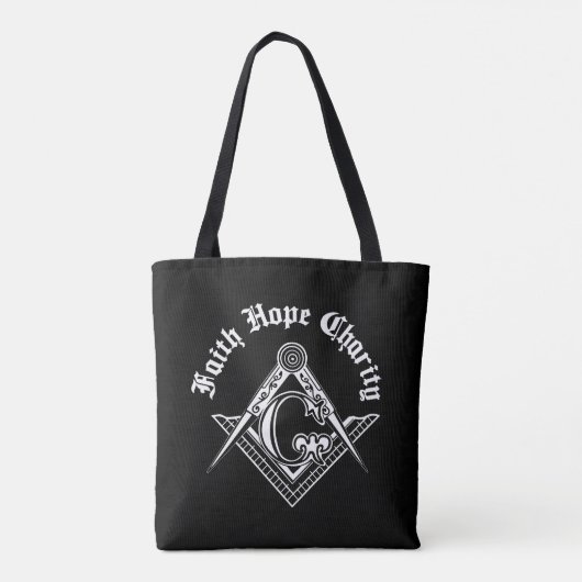Freemasonsymbool Tote Bag (Achterkant)