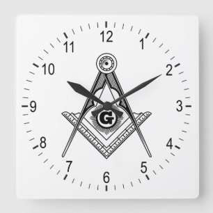 Freemasonsymbool Vierkante Klok