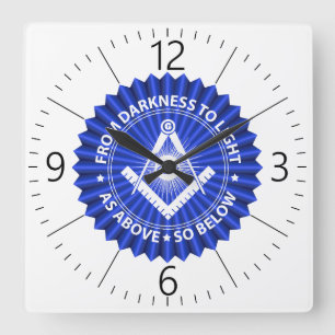 Freemasonsymbool Vierkante Klok