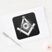 Freemasonsymbool Vierkante Sticker (Envelop)