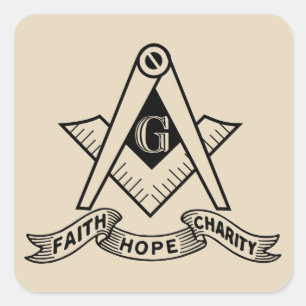 Freemasonsymbool Vierkante Sticker