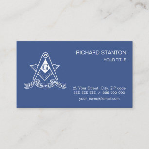 Freemasonsymbool Visitekaartje
