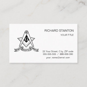 Freemasonsymbool Visitekaartje