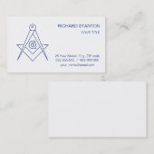 Freemasonsymbool Visitekaartje (Voorkant / Achterkant)