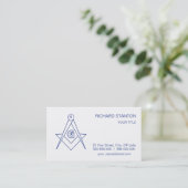 Freemasonsymbool Visitekaartje (Staand voorkant)