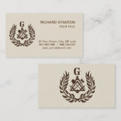 Freemasonsymbool Visitekaartje (Voorkant / Achterkant)