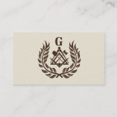 Freemasonsymbool Visitekaartje (Achterkant)