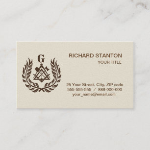 Freemasonsymbool Visitekaartje