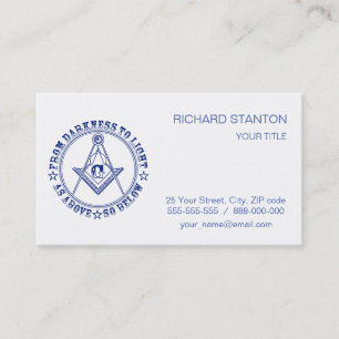 Freemasonsymbool Visitekaartje