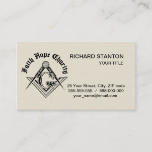 Freemasonsymbool Visitekaartje
