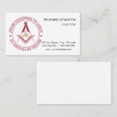 Freemasonsymbool Visitekaartje (Voorkant / Achterkant)