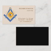 Freemasonsymbool Visitekaartje (Voorkant / Achterkant)