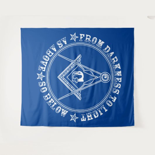 Freemasonsymbool Wandkleed (Voorkant (horizontaal))