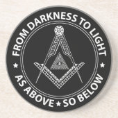 Freemasonsymbool Zandsteen Onderzetter (Voorkant)