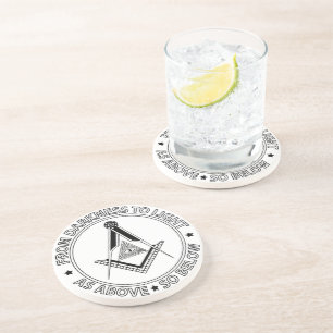 Freemasonsymbool Zandsteen Onderzetter