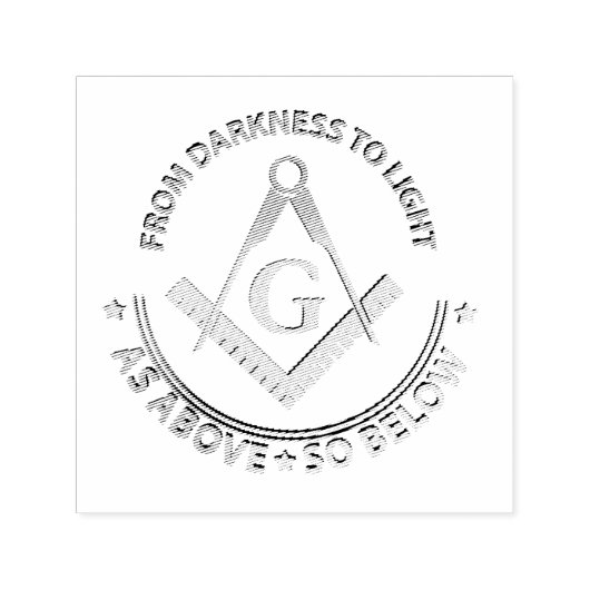 Freemasonsymbool Zelfinktende Stempel (Design)