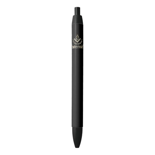 Freemasonsymbool Zwarte Inkt Pen (Voorkant Verticaal)