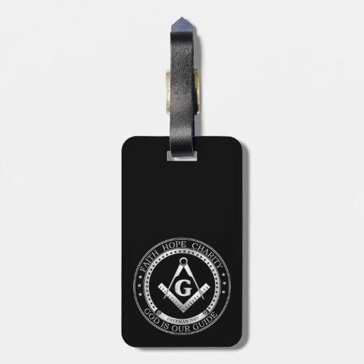 Freemasonzegel Bagagelabel (Achterkant verticaal)