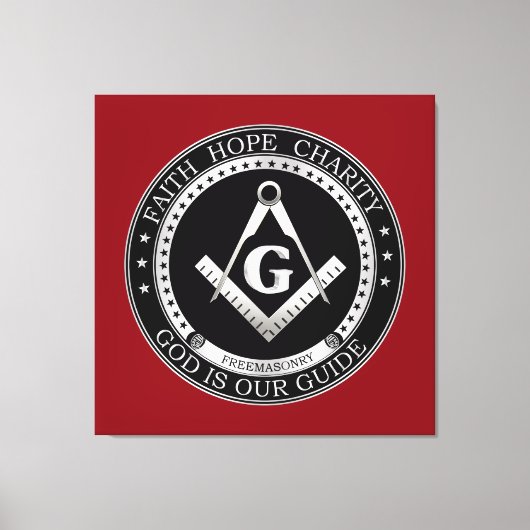 Freemasonzegel Canvas Afdruk (Voorkant)