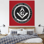Freemasonzegel Canvas Afdruk (Insitu (Slaapkamer))