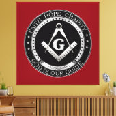 Freemasonzegel Canvas Afdruk (Insitu (Woonkamer))