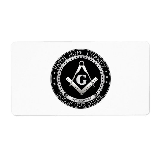 Freemasonzegel Etiket (Voorkant)