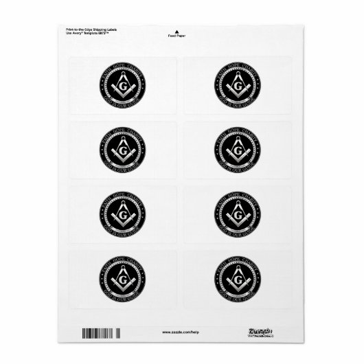 Freemasonzegel Etiket (Full Sheet)