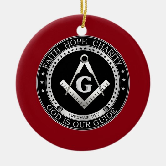 Freemasonzegel Keramisch Ornament (Voorkant)