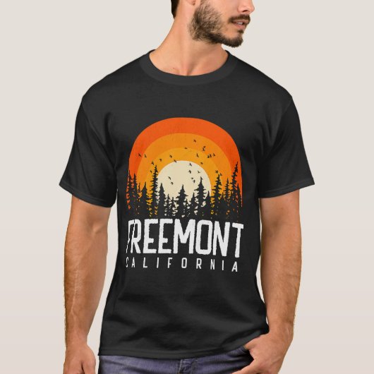 Freemont California CA  70-80-90-Retro T-shirt (Voorkant)