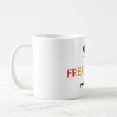 Freenbecky logo regenboog kleuren koffiemok (Links)