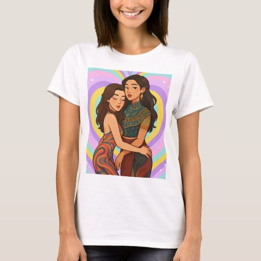 Freenbecky Thai GL Ship Couple Freen & Becky T-shirt (Voorkant)