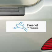 Freenet Bunny en naam Bumpersticker (Op auto)